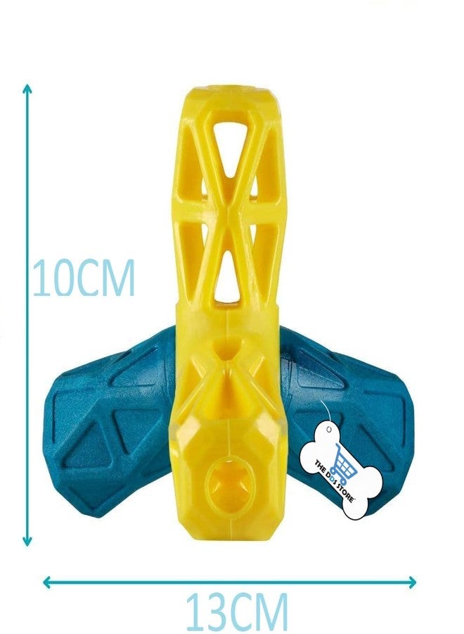 THE DDS STORE Dual Textured Jack Squeaky Dog Chew Toy Enrichment, Foraging Dog Treat Toy with Squeaker, Fill with Treats, Paste and Food-1 Piece (Color May Vary) (Puzzle Jack) - Image 3